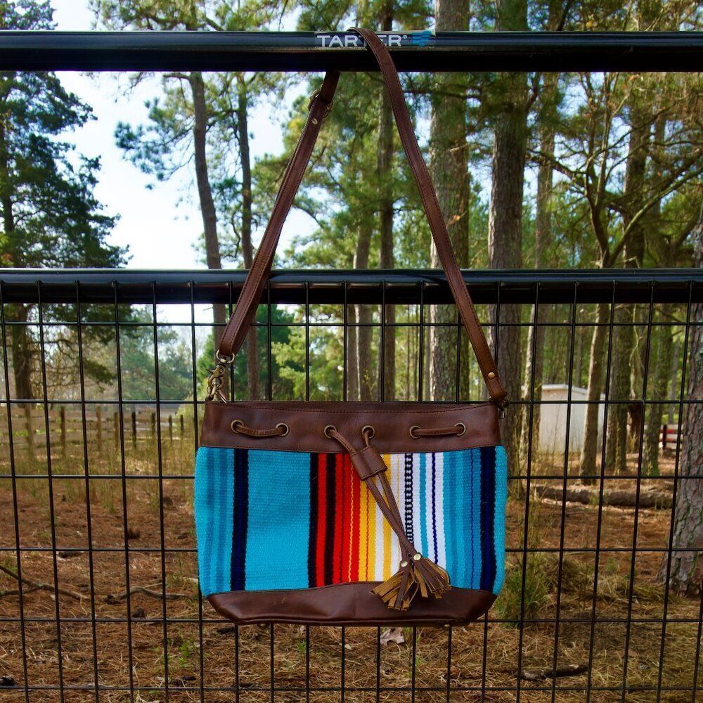 Klassy Cowgirl Wool Saddle Blanket Bucket Bag